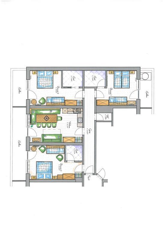 Aparthotel Hohe Bruecke 미테르질 객실 사진